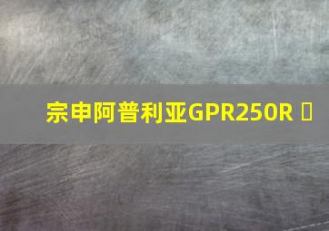 宗申阿普利亚GPR250R ￼